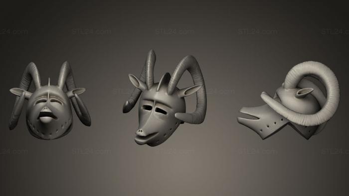 Mask (Mask Bolo, MS_0154) 3D models for cnc
